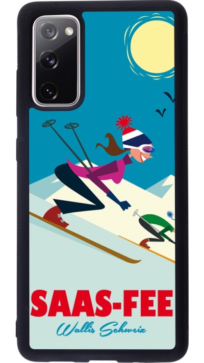 Coque Samsung Galaxy S20 FE 5G - Silicone rigide noir Saas-Fee Ski Downhill