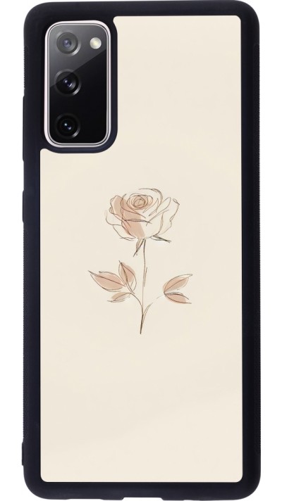 Coque Samsung Galaxy S20 FE 5G - Silicone rigide noir Sable Rose Minimaliste