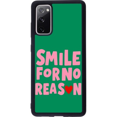 Coque Samsung Galaxy S20 FE 5G - Silicone rigide noir Smile for no reason 2026