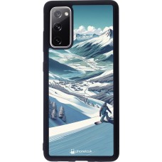 Samsung Galaxy S20 FE 5G Case Hülle - Silikon schwarz Snowboarder Berg