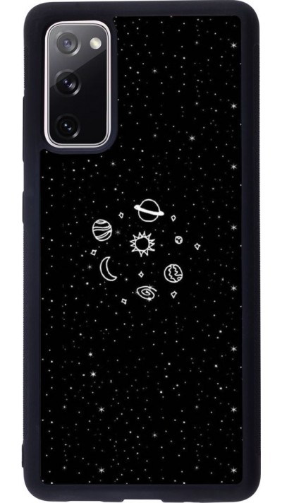 Hülle Samsung Galaxy S20 FE - Silikon schwarz Space Doodle