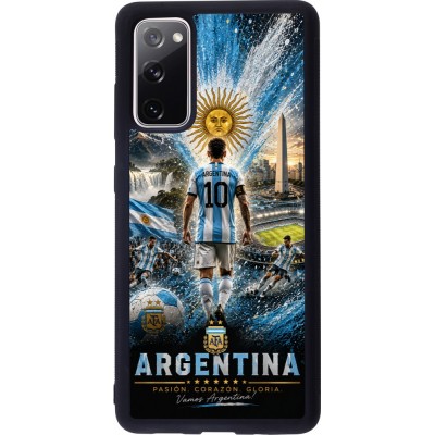 Coque Samsung Galaxy S20 FE 5G - Silicone rigide noir Football Argentine splash 2026