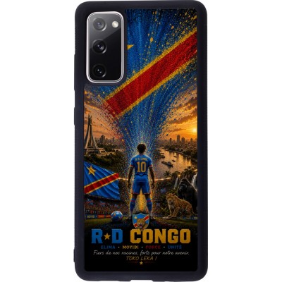 Coque Samsung Galaxy S20 FE 5G - Silicone rigide noir Football République démocratique du Congo splash 2026