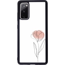 Samsung Galaxy S20 FE 5G Case Hülle - Silikon schwarz Spring 23 minimalist flower
