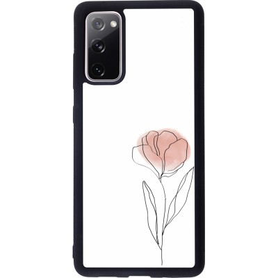 Samsung Galaxy S20 FE 5G Case Hülle - Silikon schwarz Spring 23 minimalist flower