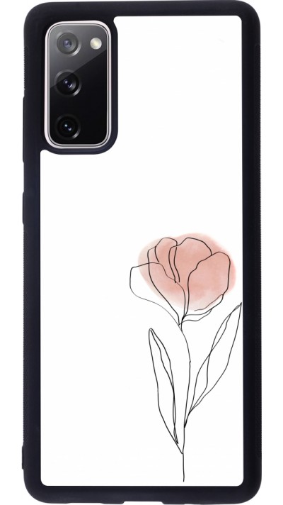 Coque Samsung Galaxy S20 FE 5G - Silicone rigide noir Spring 23 minimalist flower