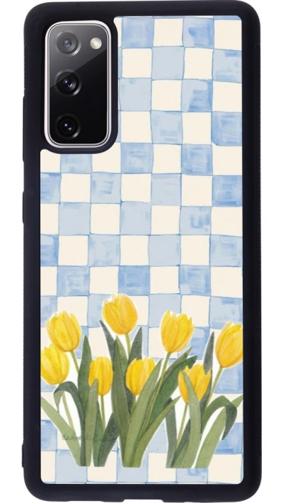 Coque Samsung Galaxy S20 FE 5G - Silicone rigide noir Blue vichy tulips Spring 2026