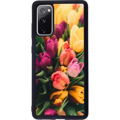 Coque Samsung Galaxy S20 FE 5G - Silicone rigide noir Bouquet of tulips Spring 2026