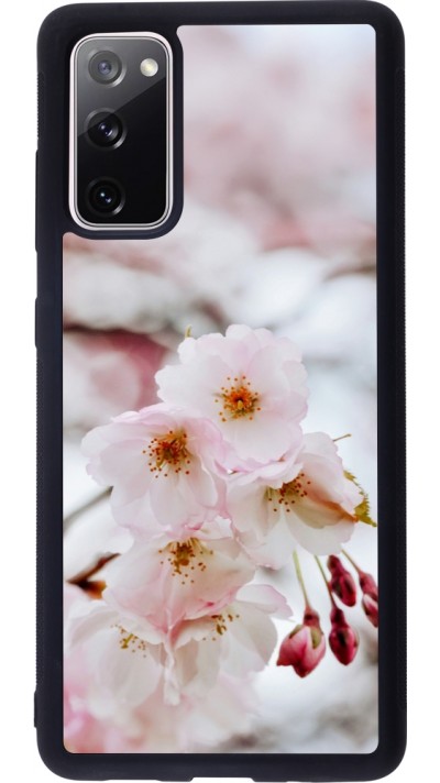 Coque Samsung Galaxy S20 FE 5G - Silicone rigide noir Cherry tree Spring 2026