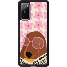Coque Samsung Galaxy S20 FE 5G - Silicone rigide noir Dog with newspaper Spring 2026