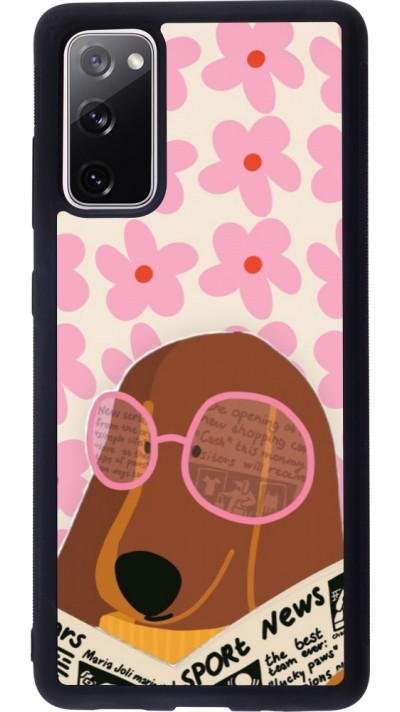 Coque Samsung Galaxy S20 FE 5G - Silicone rigide noir Dog with newspaper Spring 2026