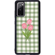 Coque Samsung Galaxy S20 FE 5G - Silicone rigide noir Green vichy tulips Spring 2026