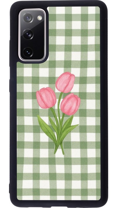 Coque Samsung Galaxy S20 FE 5G - Silicone rigide noir Green vichy tulips Spring 2026
