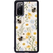 Coque Samsung Galaxy S20 FE 5G - Silicone rigide noir Pattern bees Spring 2026