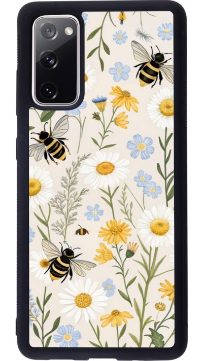 Coque Samsung Galaxy S20 FE 5G - Silicone rigide noir Pattern bees Spring 2026