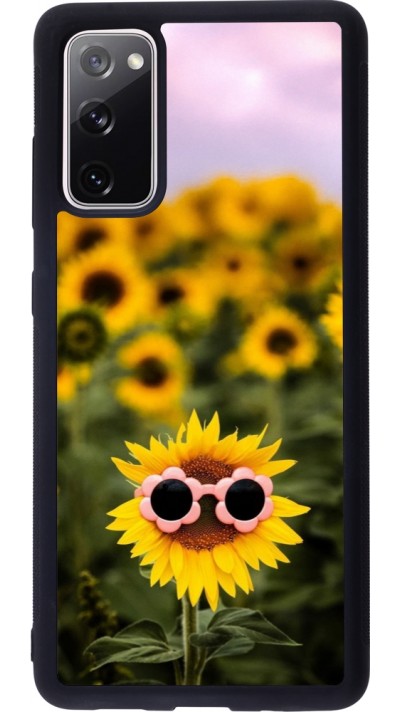 Coque Samsung Galaxy S20 FE 5G - Silicone rigide noir Sunflower with glasses Spring 2026