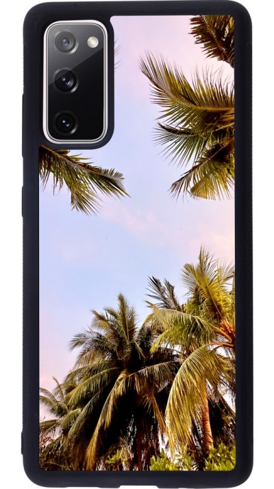 Coque Samsung Galaxy S20 FE 5G - Silicone rigide noir Summer 2023 palm tree vibe