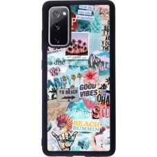 Coque Samsung Galaxy S20 FE - Silicone rigide noir Summer 20 collage