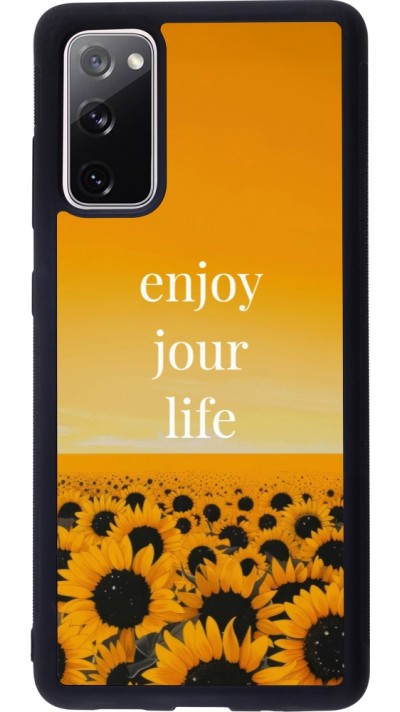 Coque Samsung Galaxy S20 FE 5G - Silicone rigide noir Summer 2025 Enjoy your life