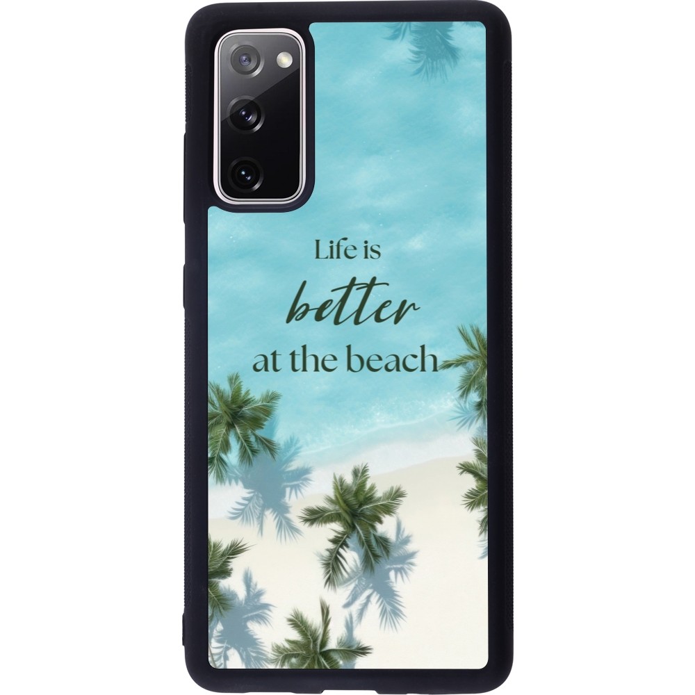 Samsung Galaxy S20 FE 5G Case Hülle - Silikon schwarz Summer 2025 Life is better at the beach