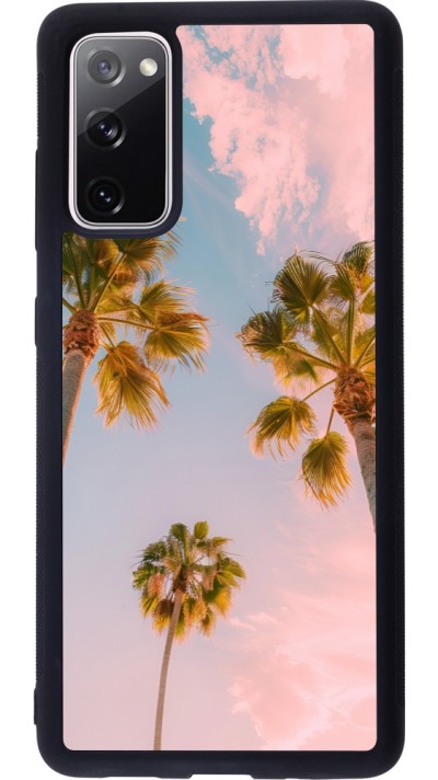 Coque Samsung Galaxy S20 FE 5G - Silicone rigide noir Summer 2025 Palmiers
