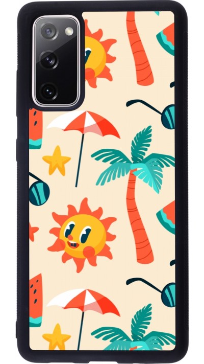 Coque Samsung Galaxy S20 FE 5G - Silicone rigide noir Summer 2025 Pattern soleil