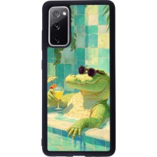 Samsung Galaxy S20 FE 5G Case Hülle - Silikon schwarz Crocodile in the swimming pool Summer 2026