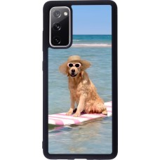 Coque Samsung Galaxy S20 FE 5G - Silicone rigide noir Summer Dog on Paddle