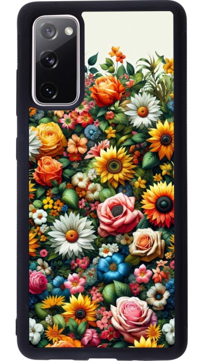 Coque Samsung Galaxy S20 FE 5G - Silicone rigide noir Summer Floral Pattern