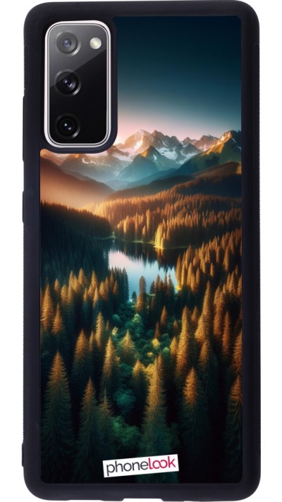 Coque Samsung Galaxy S20 FE 5G - Silicone rigide noir Sunset Forest Lake