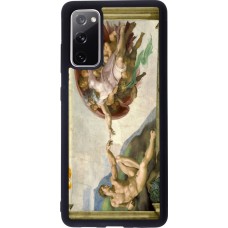 Coque Samsung Galaxy S20 FE 5G - Silicone rigide noir Tableau art - La Création d’Adam - Michel-Ange