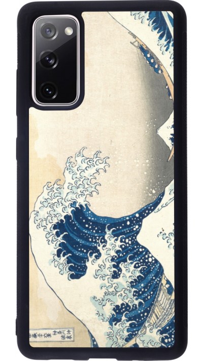Coque Samsung Galaxy S20 FE 5G - Silicone rigide noir Tableau art - La Grande Vague de Kanagawa - Hokusai