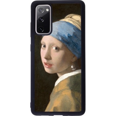 Coque Samsung Galaxy S20 FE 5G - Silicone rigide noir Tableau art - La Jeune fille à la perle - Johannes Vermeer