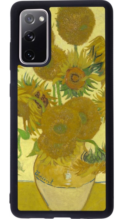 Coque Samsung Galaxy S20 FE 5G - Silicone rigide noir Tableau art - Les Tournesols - Van Gogh
