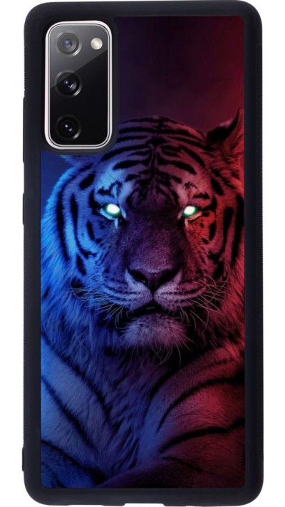 Hülle Samsung Galaxy S20 FE - Silikon schwarz Tiger Blue Red
