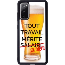 Hülle Samsung Galaxy S20 FE - Silikon schwarz Tout travail mérite sa bière