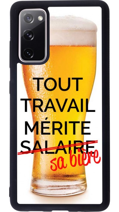 Hülle Samsung Galaxy S20 FE - Silikon schwarz Tout travail mérite sa bière