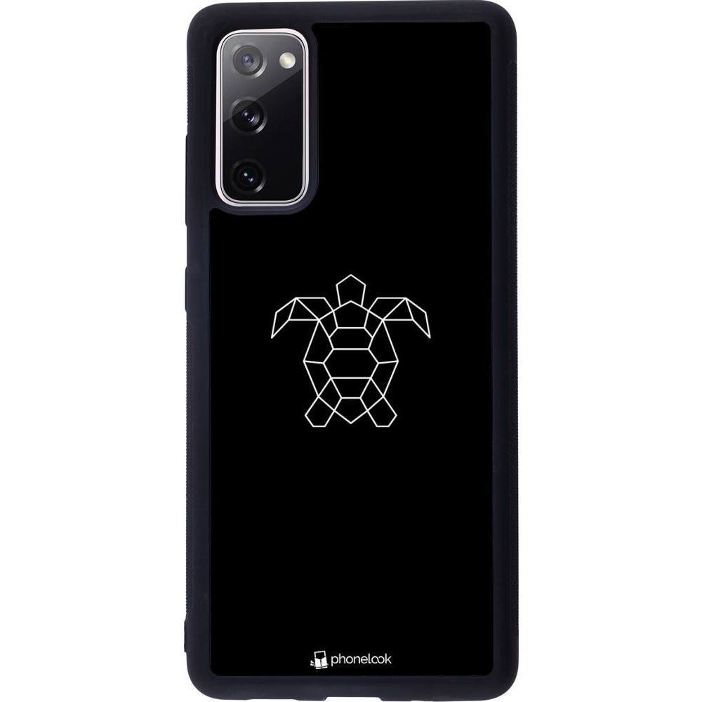 Coque Samsung Galaxy S20 FE - Silicone rigide noir Turtles lines on black