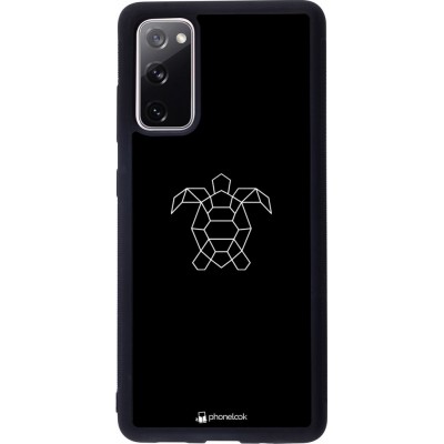 Hülle Samsung Galaxy S20 FE - Silikon schwarz Turtles lines on black