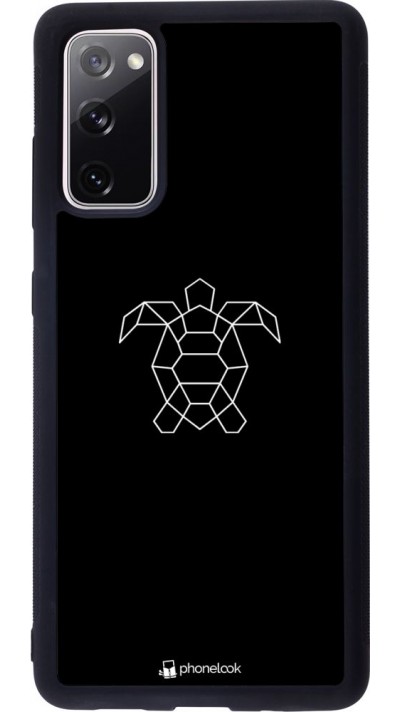 Hülle Samsung Galaxy S20 FE - Silikon schwarz Turtles lines on black
