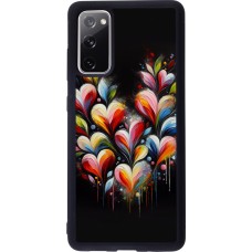 Samsung Galaxy S20 FE 5G Case Hülle - Silikon schwarz Valentin 2024 Schwarzes Herz Abstrakt