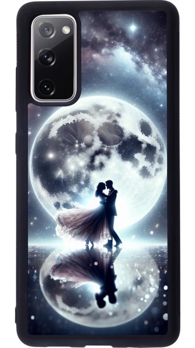 Coque Samsung Galaxy S20 FE 5G - Silicone rigide noir Valentine 2024 Love under the moon