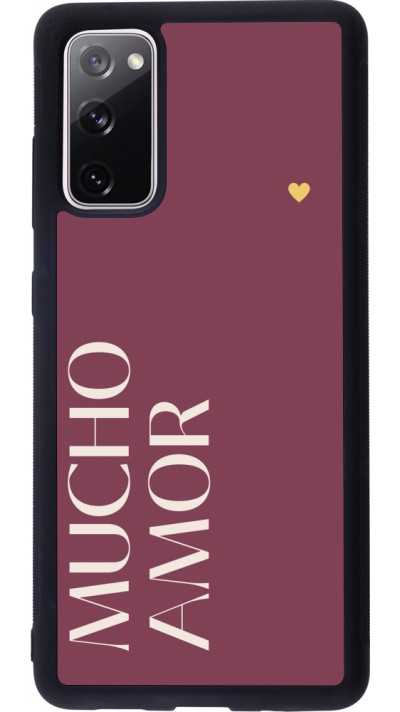 Samsung Galaxy S20 FE 5G Case Hülle - Silikon schwarz Valentine 2024 mucho amor rosado