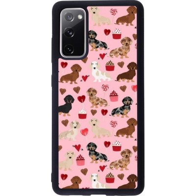 Samsung Galaxy S20 FE 5G Case Hülle - Silikon schwarz Valentine 2024 puppy love