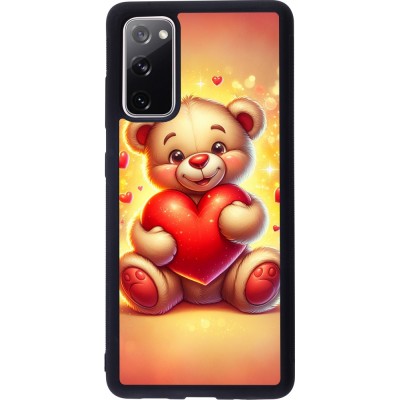 Coque Samsung Galaxy S20 FE 5G - Silicone rigide noir Valentine 2024 Teddy love