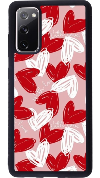 Samsung Galaxy S20 FE 5G Case Hülle - Silikon schwarz Valentine 2024 with love heart