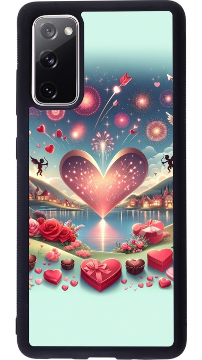 Coque Samsung Galaxy S20 FE 5G - Silicone rigide noir Valentine 2025 Chic