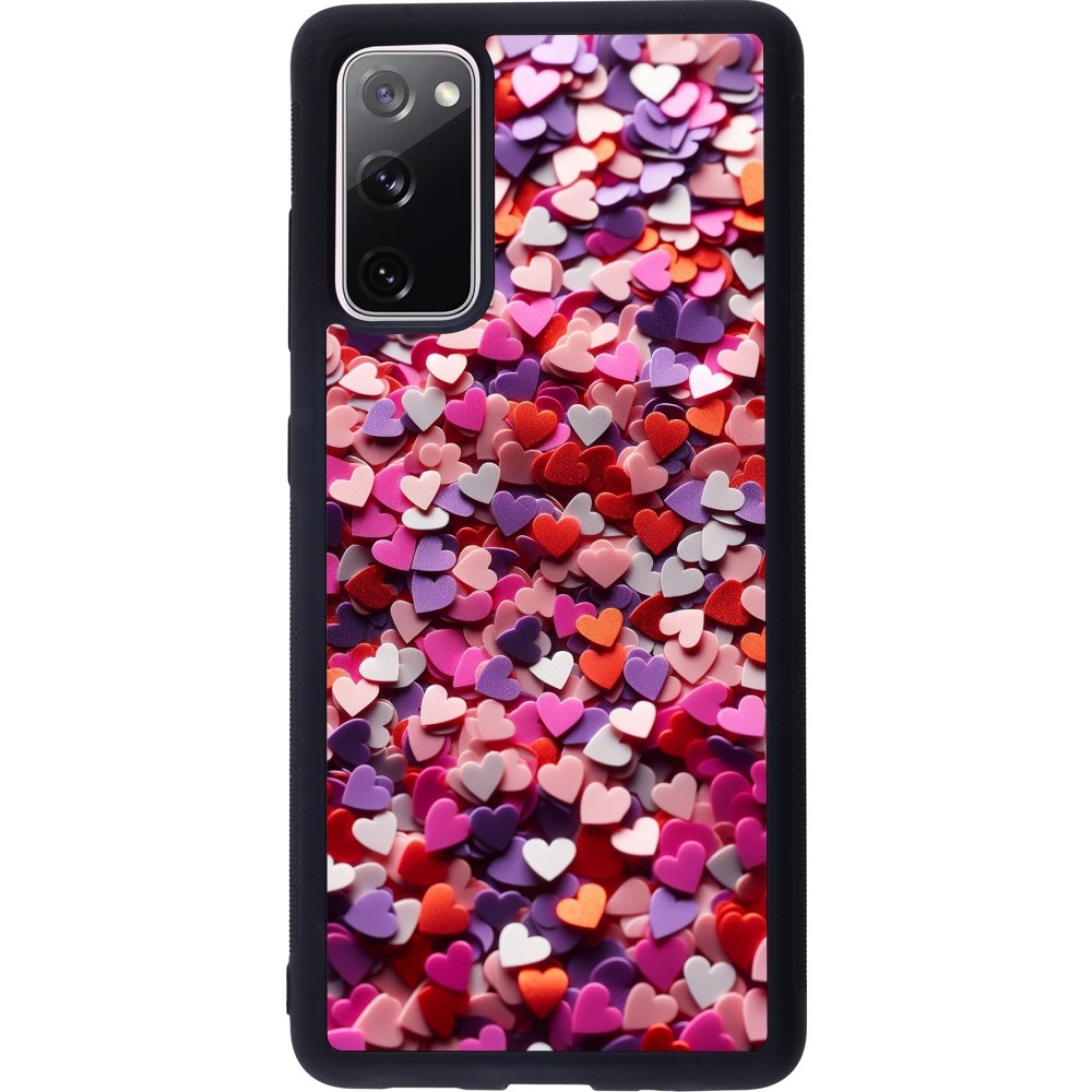 Samsung Galaxy S20 FE 5G Case Hülle - Silikon schwarz Valentin 2025 Konfetti
