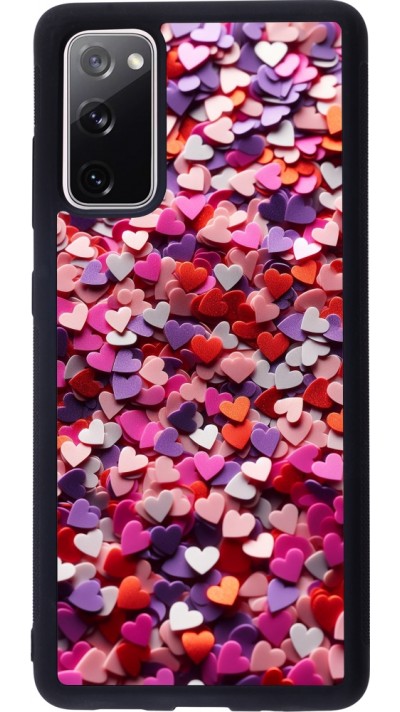 Coque Samsung Galaxy S20 FE 5G - Silicone rigide noir Valentine 2025 Confetti