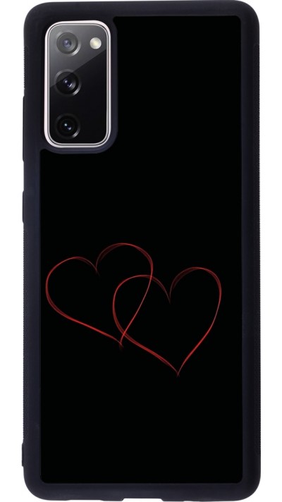 Samsung Galaxy S20 FE 5G Case Hülle - Silikon schwarz Valentine 2023 attached heart